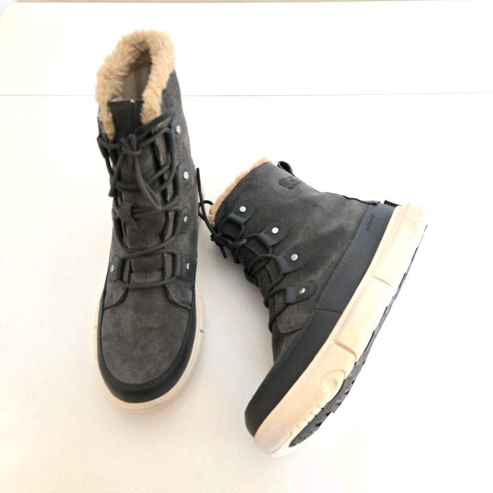 Sorel Explorer Next Joan Classic Waterproof Winter Boots Grey US 10 - Picture 2 of 12